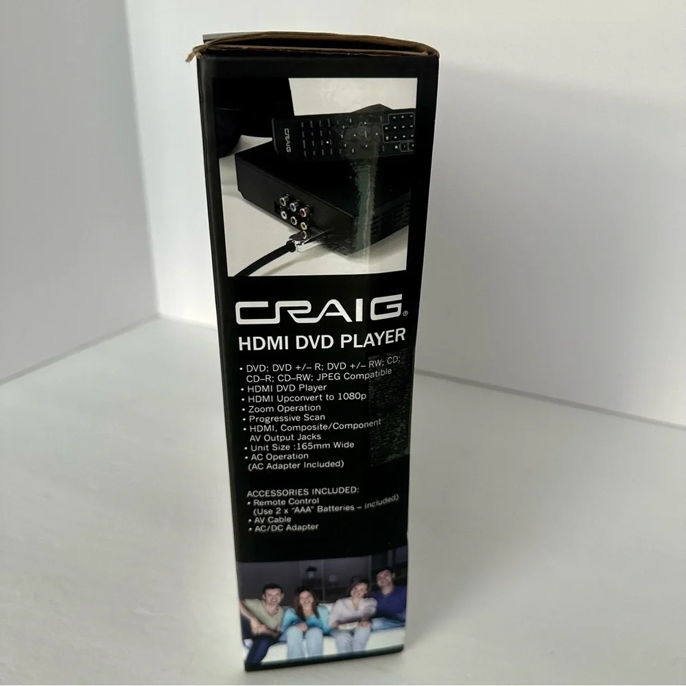 Craig CVD401A HDMI DVD Player 1080p Upconvert Remote Manual Tested Works